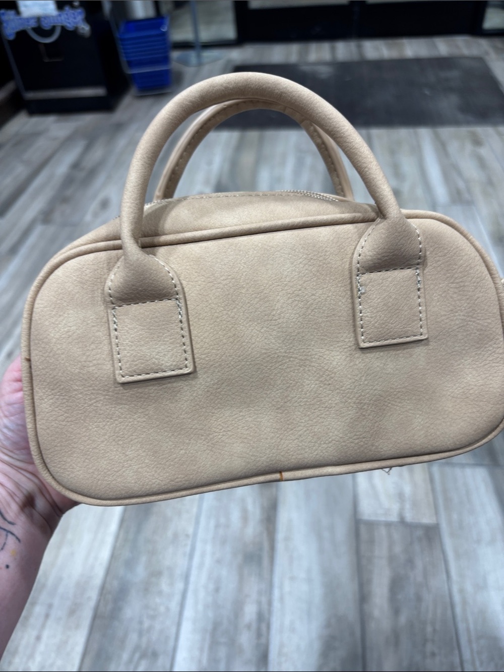 Wrangler Beige Mini Satchel with Brown Braided Accents - Picture 3 of 3